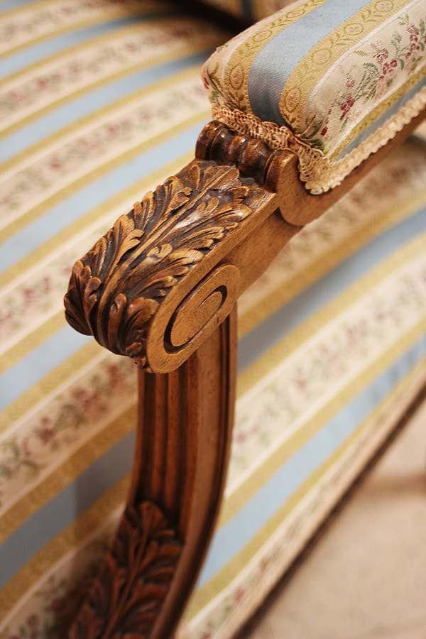 ソファ フランス アンティーク ラブソファ 彫刻 クラシック ビンテージ 506