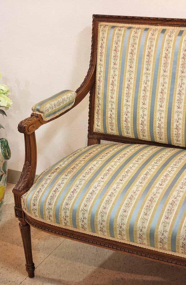 ソファ フランス アンティーク ラブソファ 彫刻 クラシック ビンテージ 506