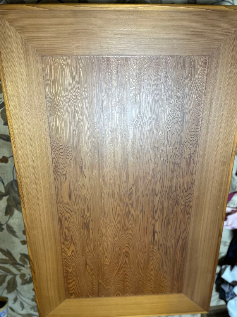 国産屋久杉長方形テーブル　装飾脚部付き　エクセルヒューマン