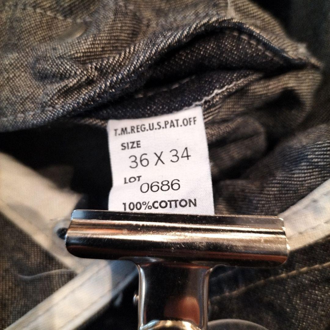 90s carhartt ハートタグ デニムオーバーオール 復刻　W36
