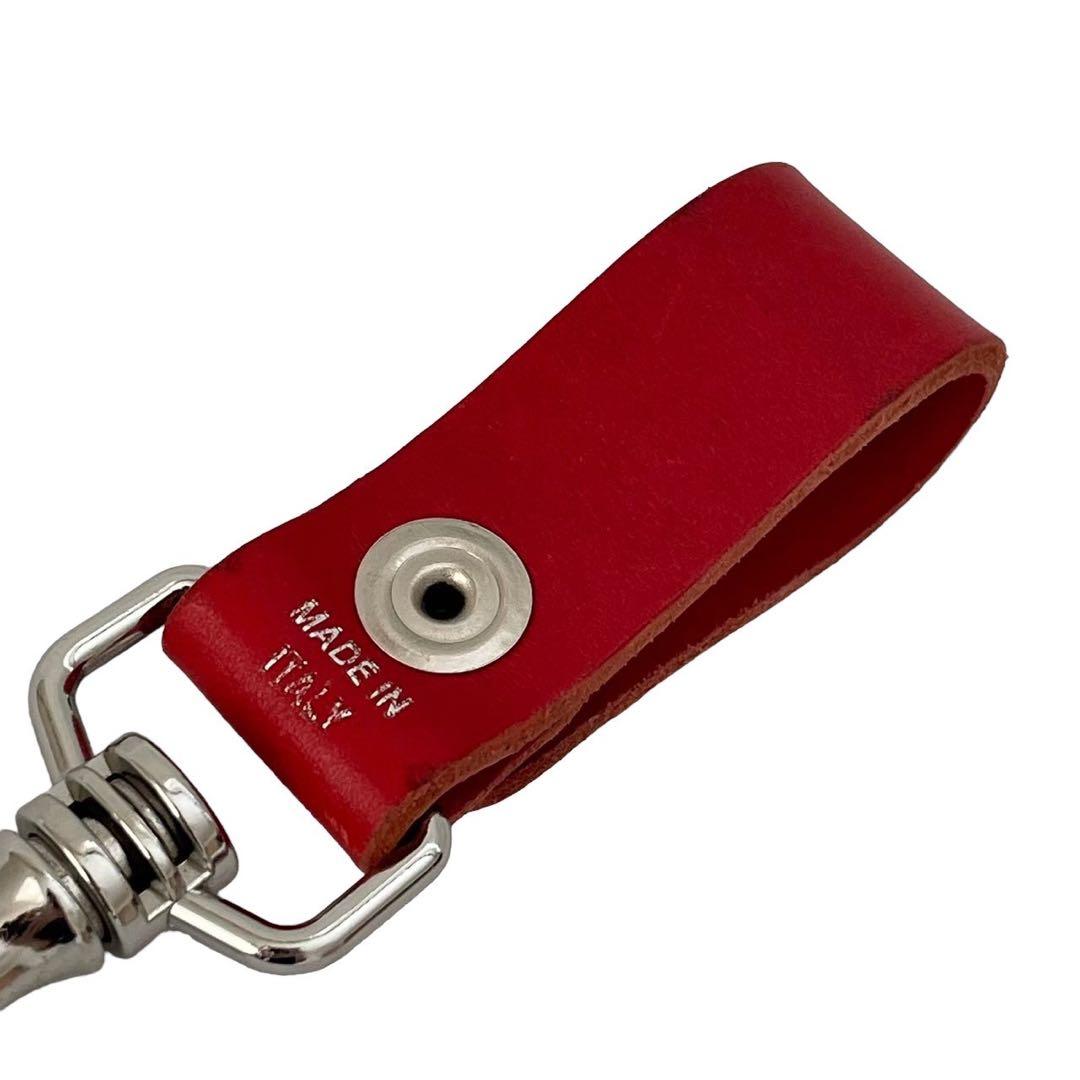 Supreme シュプリーム レザーキーリング 赤 Keychain レザー