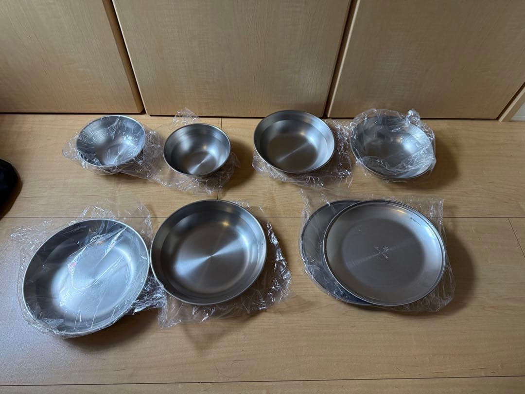 スノーピーク　ステンレス　皿セット　８枚　新品