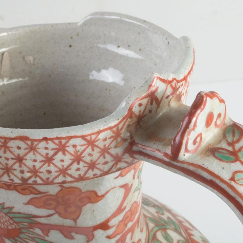 中国　赤絵　神獣花草文　執壷　水注瓶　C　9242A