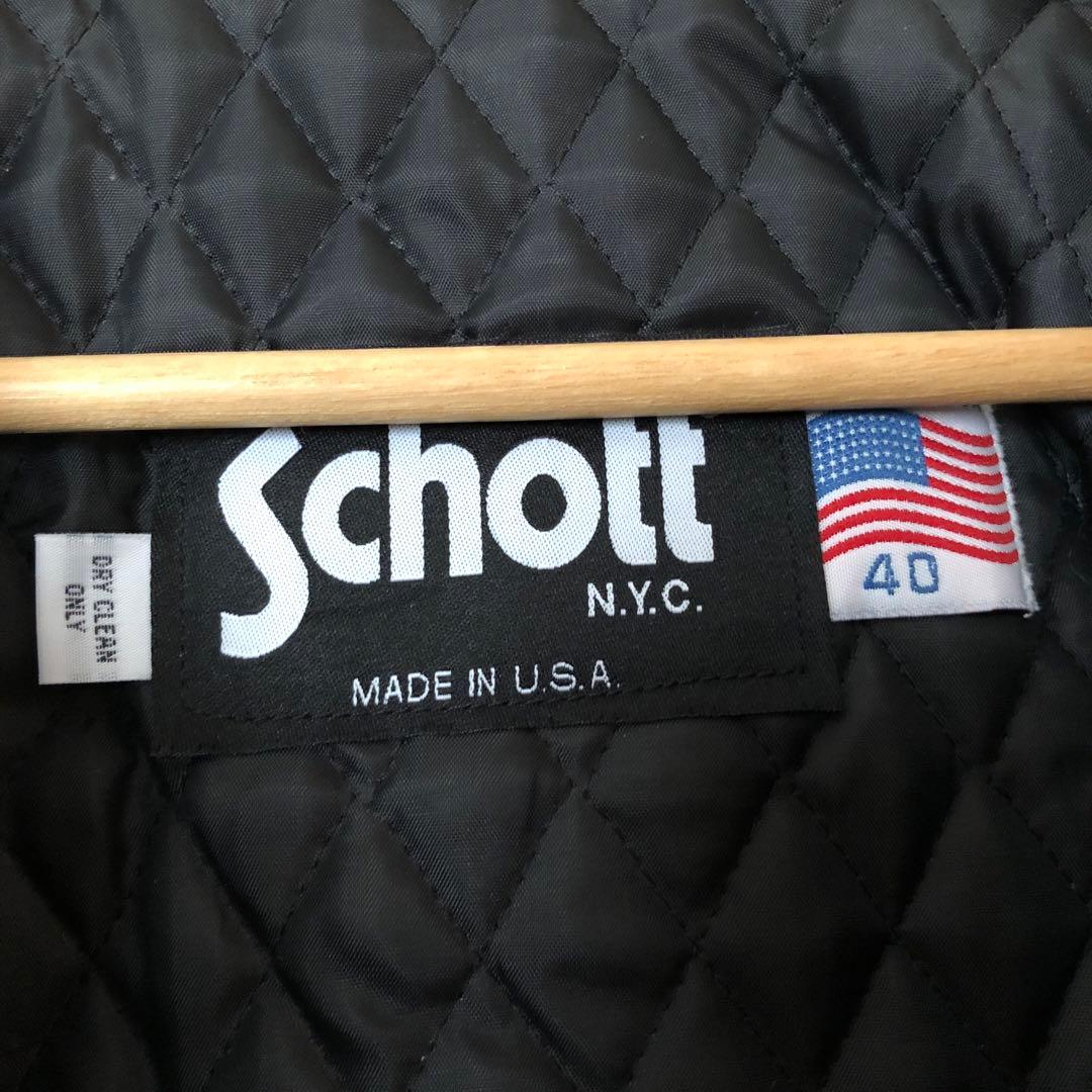 新品 SCHOTT USA製 ダッフルコート グレー 40 希少