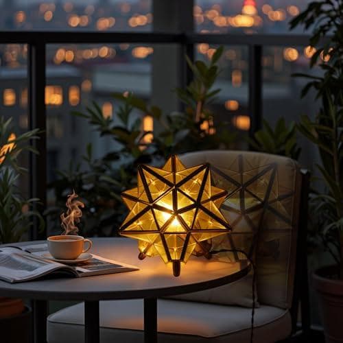 Cerdeco 幻想的に広がる星のシルエット テーブルライト スタンド照明 デp