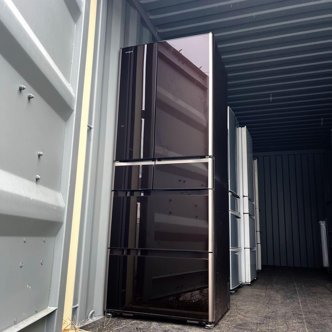 41取付無料！日立真空チルド搭載 スタイリッシュブラウン6ドア冷蔵庫！洗濯機