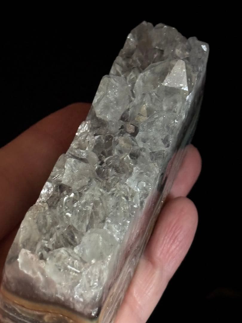 ウルグアイ産　天然非加熱　プラシオライト　グリーンアメジスト　244g