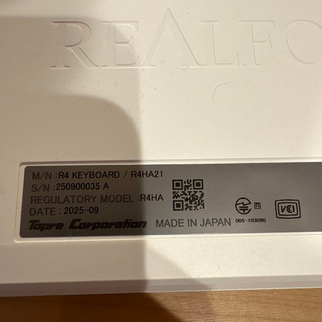 REALFORCE R4 ハイブリッド フル 45g 日本語配列 R4HA21