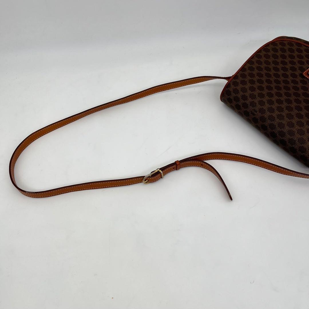 セリーヌ ショルダーバッグ ポシェット 斜めがけ マカダム柄 トリオンフ PVC