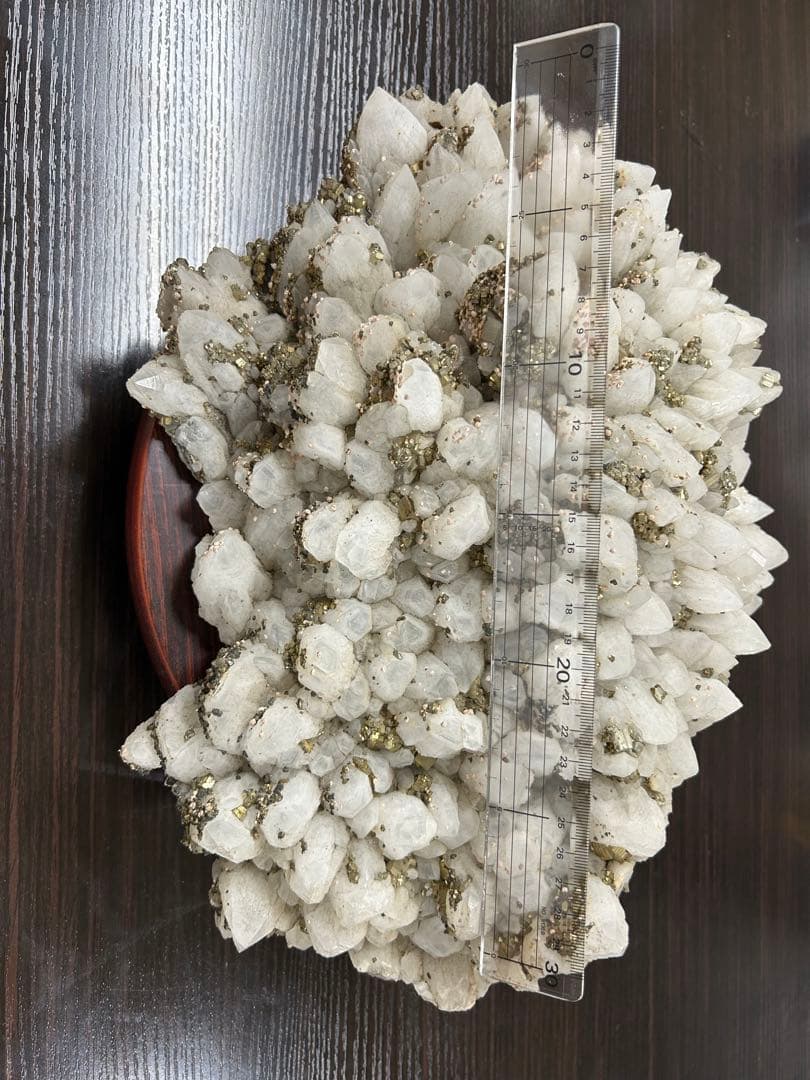 クォーツとパイライトの置物 約30cm 黄鉄鉱　水晶