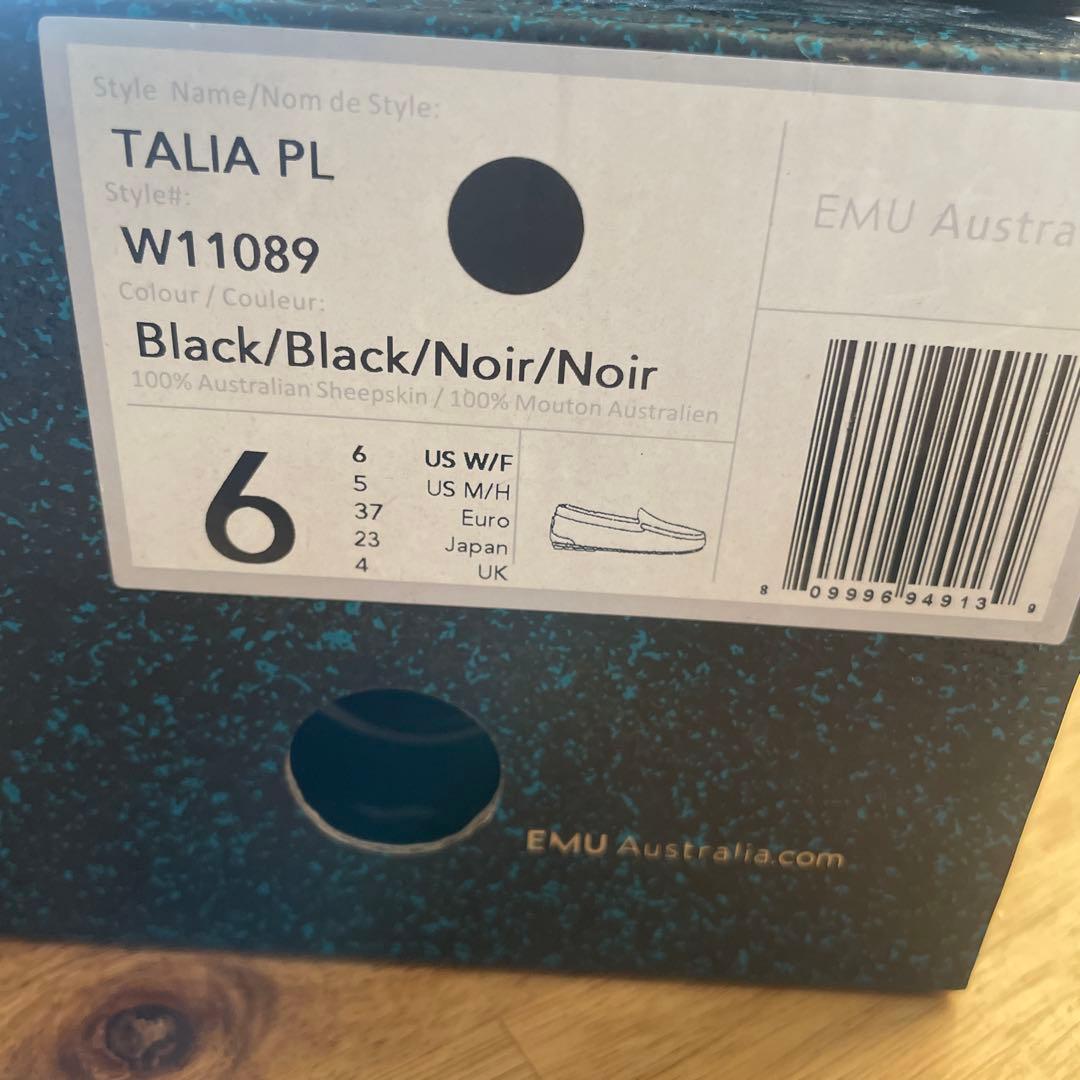 【未使用】 EMU Australia ブラック モカシン