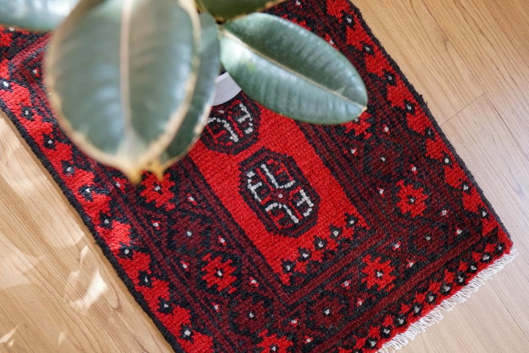 67×48cm トルクメン ボハララグ 手織り絨毯 トライバルラグ ヴィンテージ