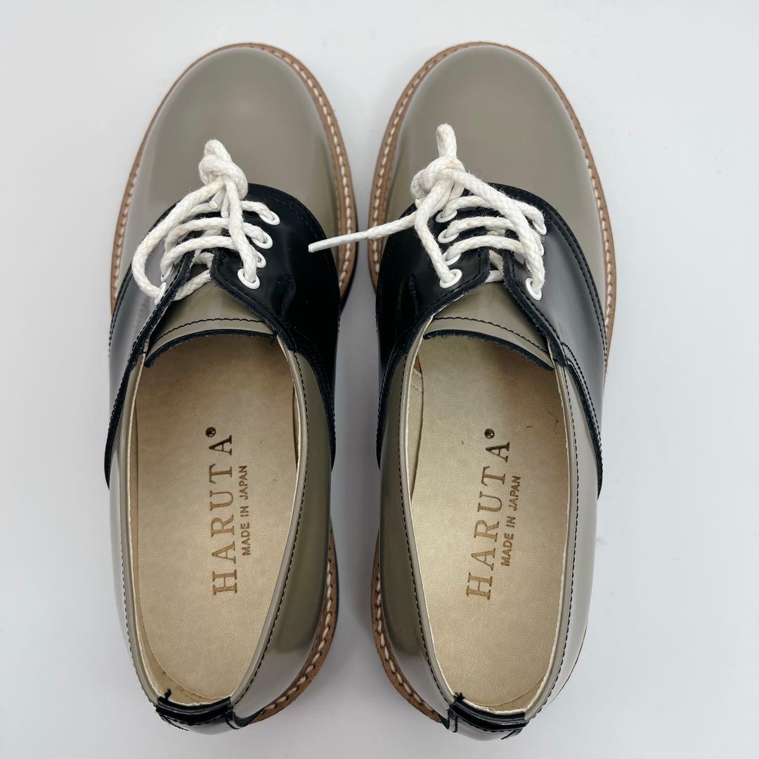 【未使用級】ハルタ 【23.5】 HARUTA サドルシューズ