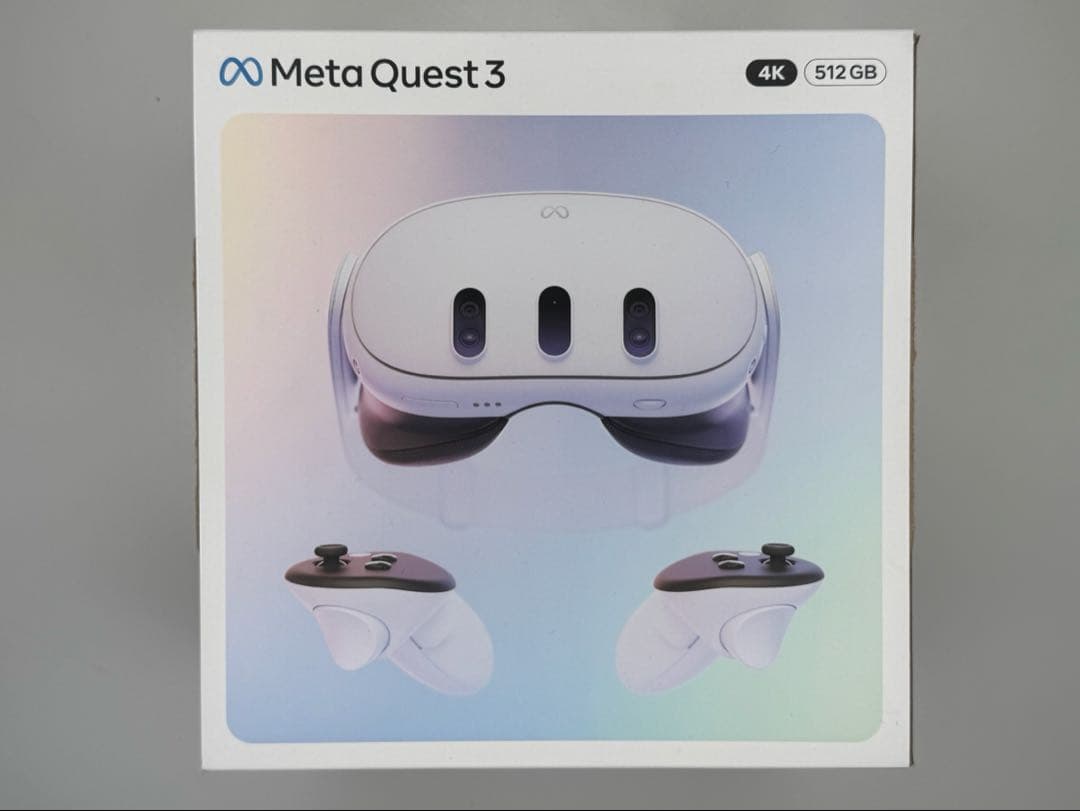  Quest 3 4K 512GB ヘッドセット(ホワイト) 付属品付き