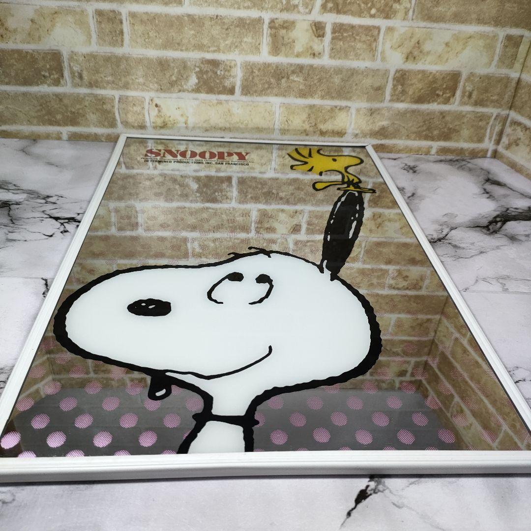 【昭和レトロ】SNOOPY スヌーピー パブミラー スヌーピー＆ウッドストック