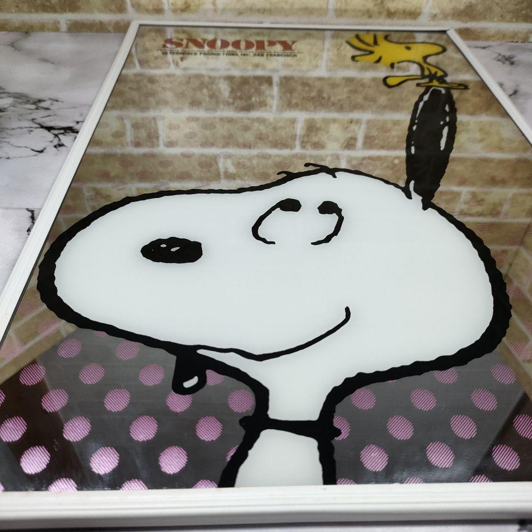 【昭和レトロ】SNOOPY スヌーピー パブミラー スヌーピー＆ウッドストック