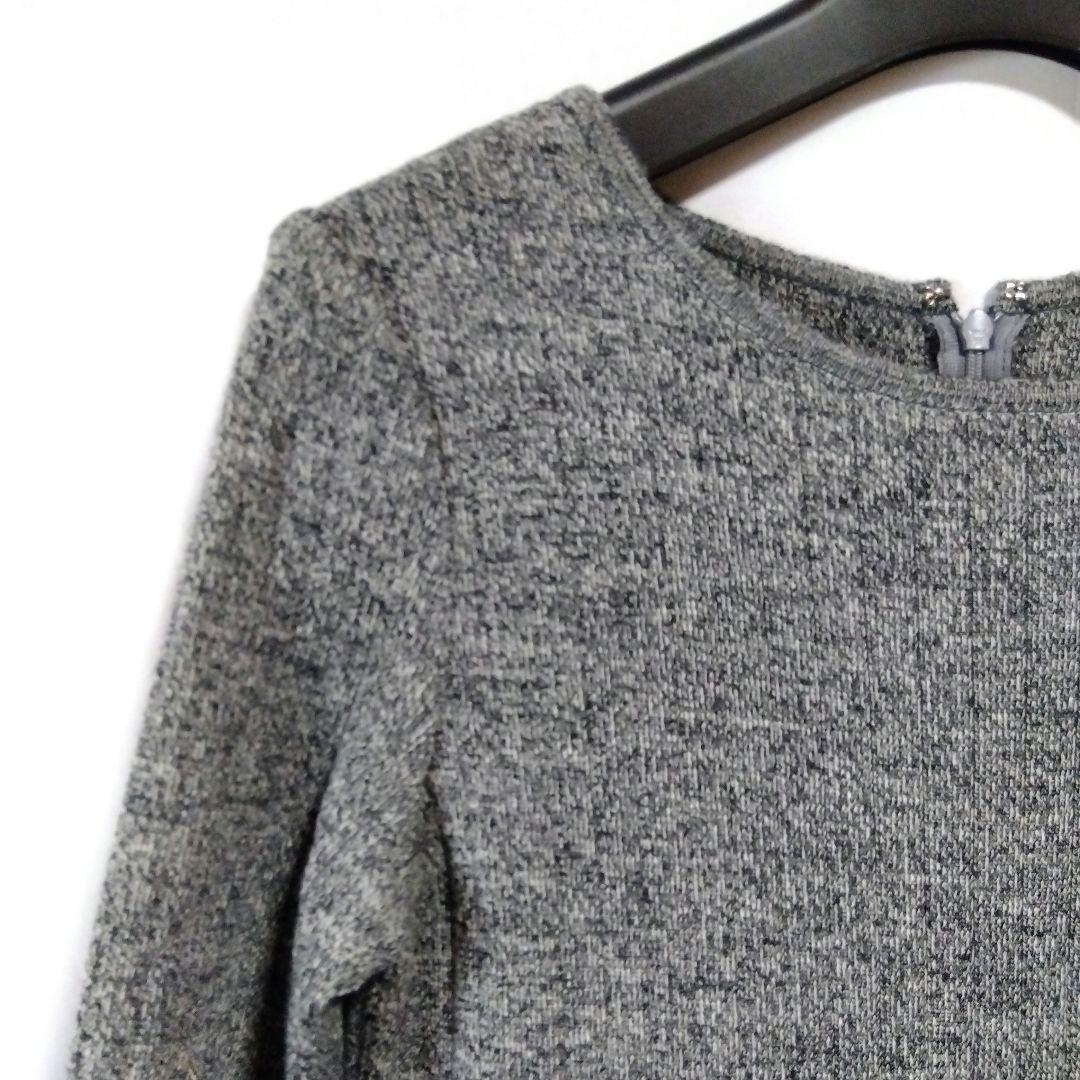 未使用品　オースチンリード　切り替えワンピース　ウール　38　ベルト付き