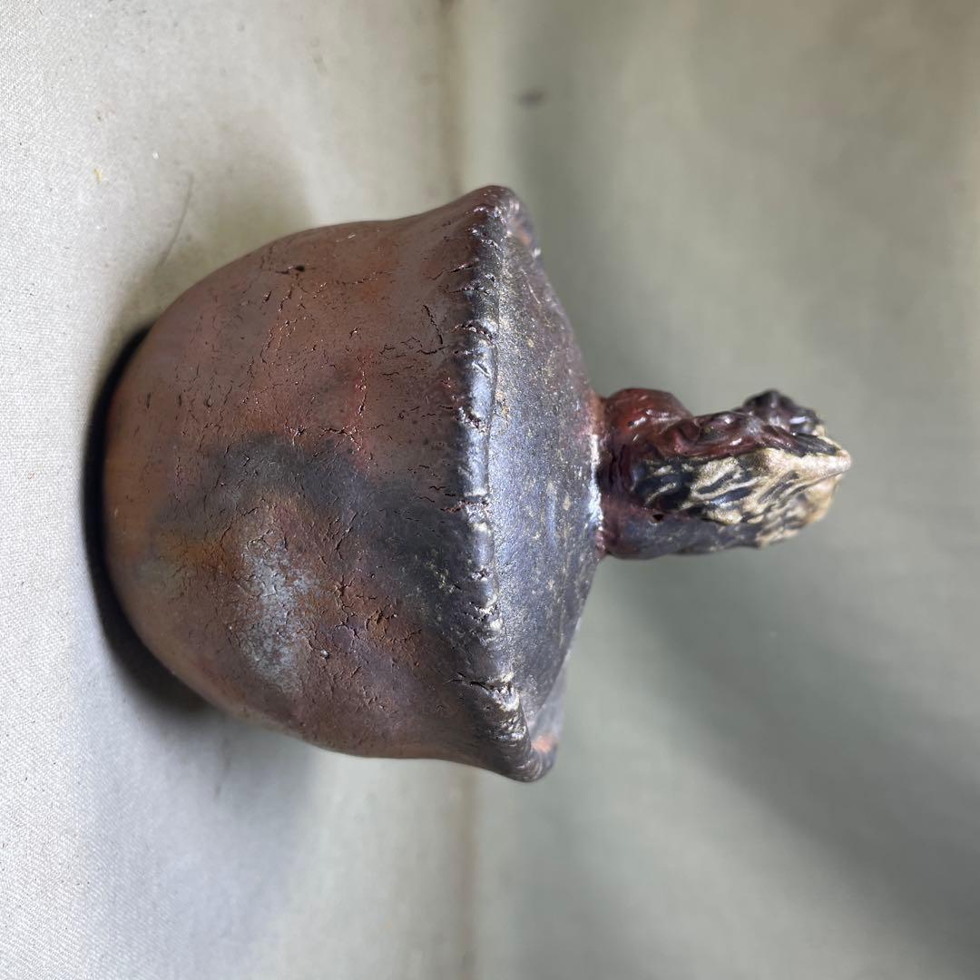 ト*ン様 備前焼　備前手造り龍宝瓶　獅子宝瓶 在銘 ２点セット 煎茶器 急須 煎