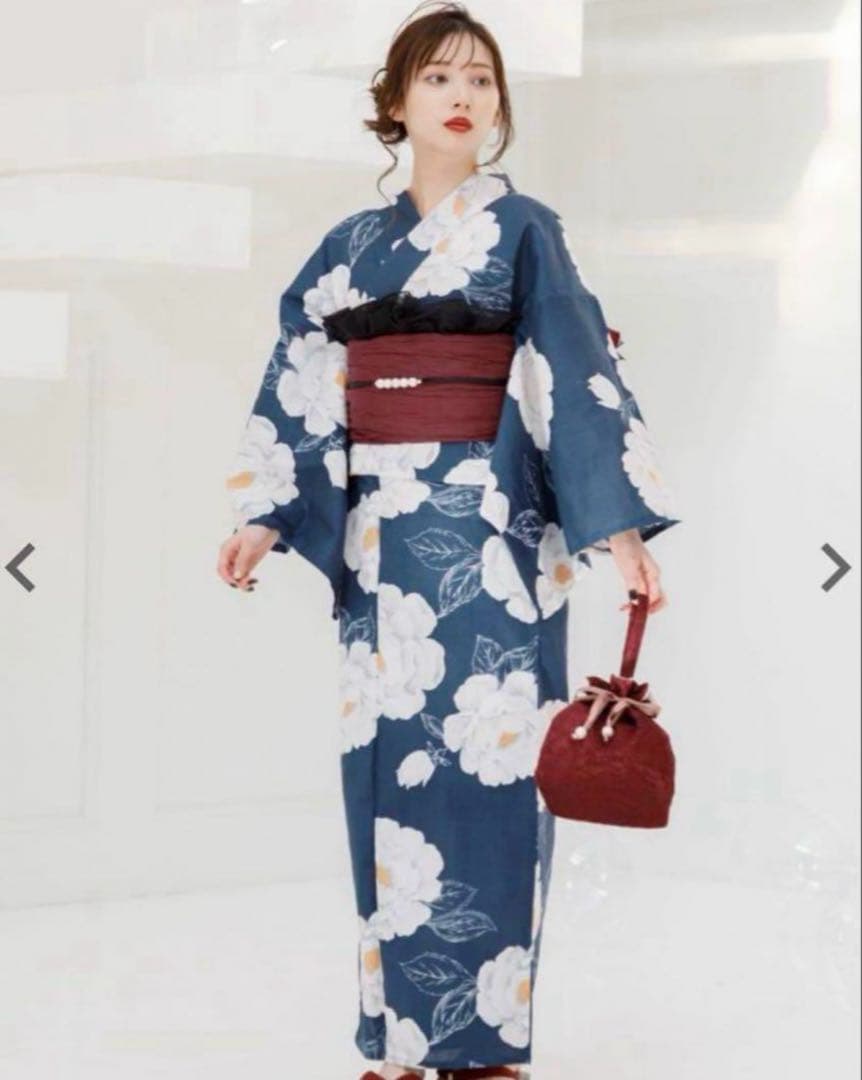 完売品　新品♡Ditaディータ♡オトナ浴衣　高級5点セット♡涼風の藍紺牡丹