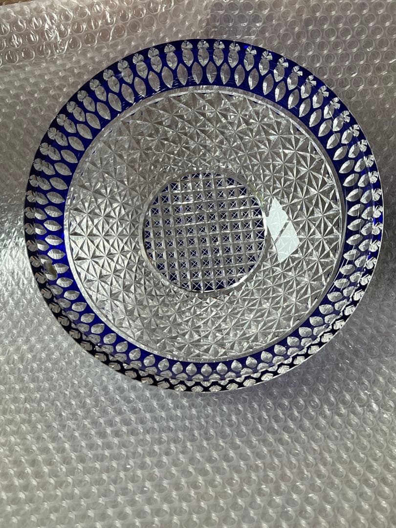 伝統工芸　江戸切子　お皿　ボール　未使用品