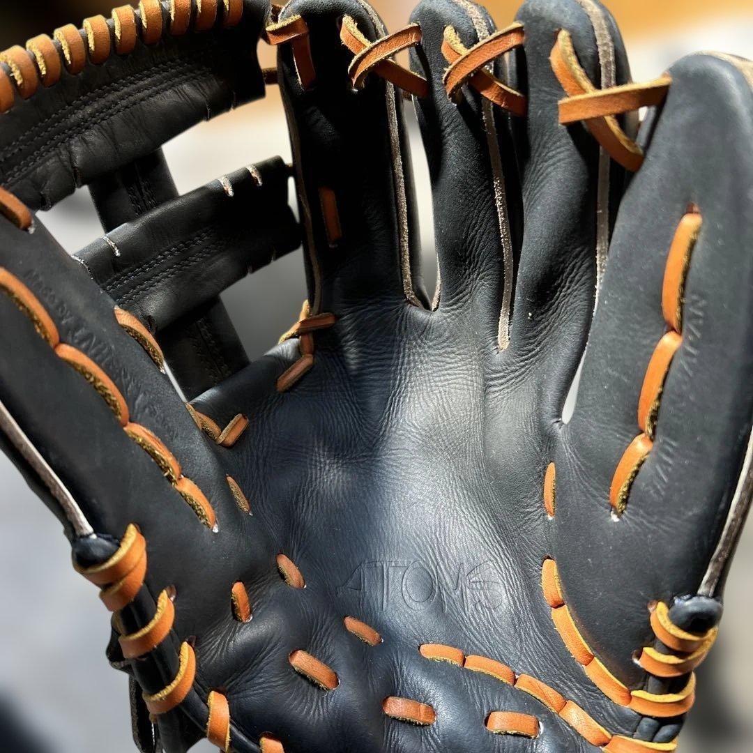 ジップ ATOMS 硬式 グローブ 黒 コユニ グラブ