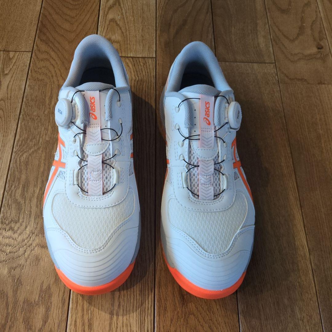 ASICS ボアシステム安全靴 CP219BOA ホワイト/オレンジ