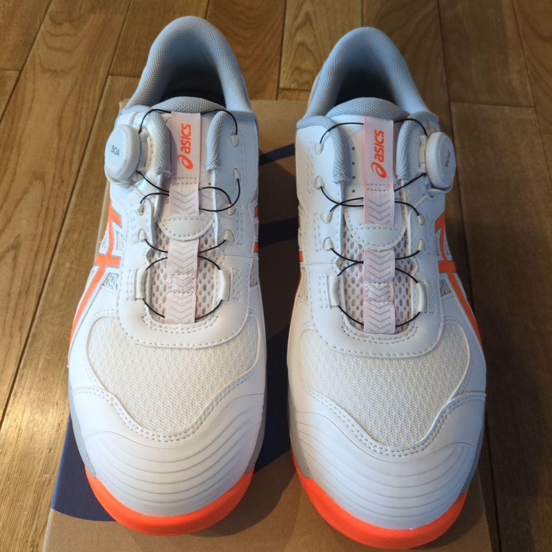 ASICS ボアシステム安全靴 CP219BOA ホワイト/オレンジ