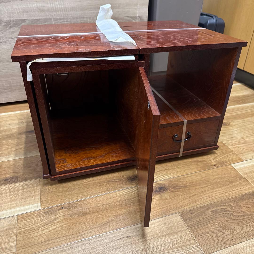 未使用保管品　折りたたみ式 お茶のみワゴン　アンティーク　レトロ　昭和