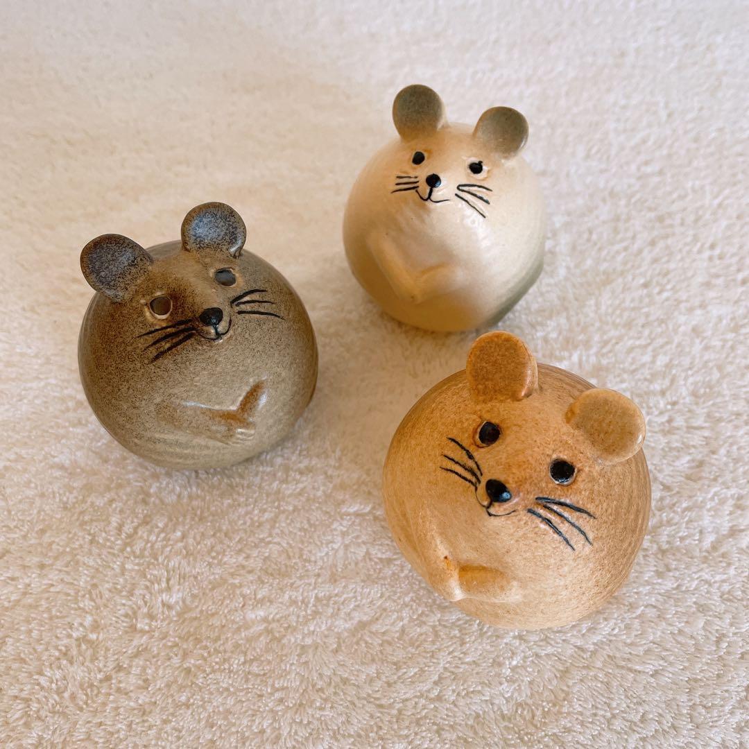 Lisa Larson リサラーソン 3匹のねずみ ネズミ 置物
