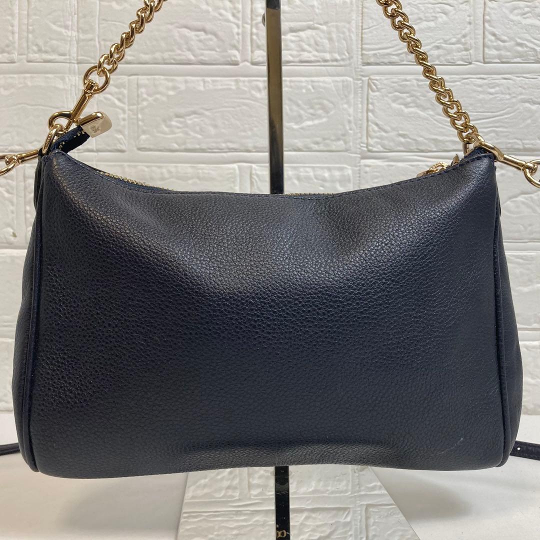 【美品】COACH コーチ　ショルダーバッグ　ブラック　レザー　2way式　ミニ