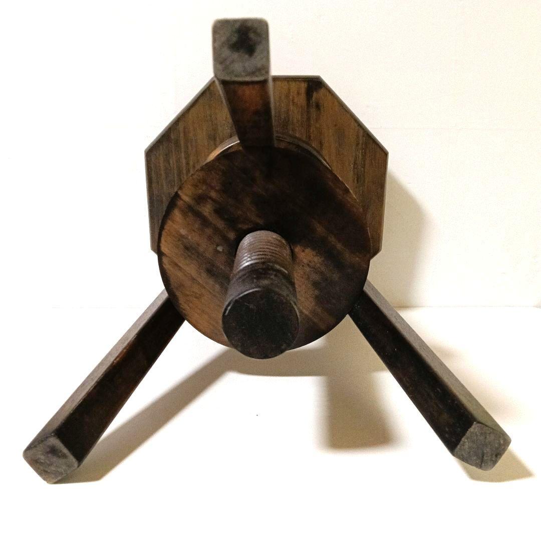 一点物 希少 ヴィンテージ 木製回転式スツール アトリエスツール オクタゴン