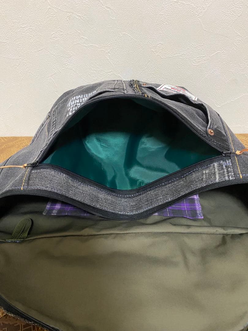 @902【匿名発送】リメイクデニム×ボディーバック★メガサイズ