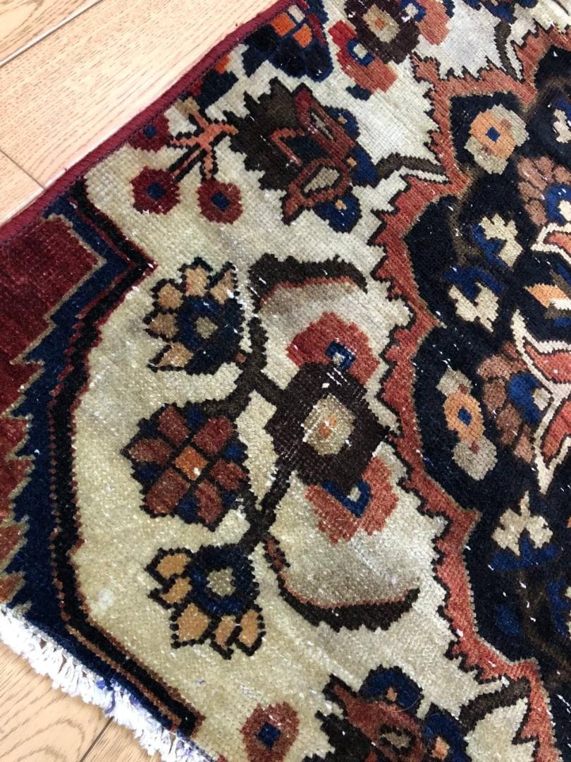 ペルシャ絨毯 ヴィンテージラグ 100×56cm 手織り オールドpersia