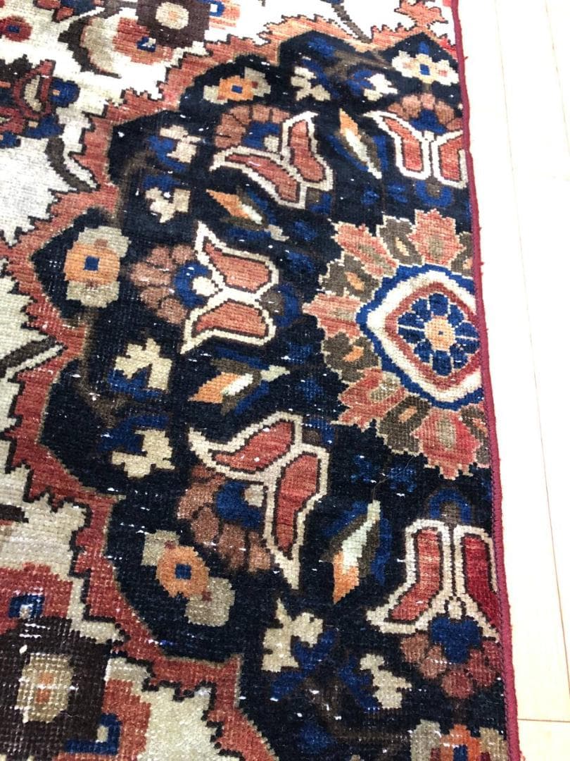 ペルシャ絨毯 ヴィンテージラグ 100×56cm 手織り オールドpersia