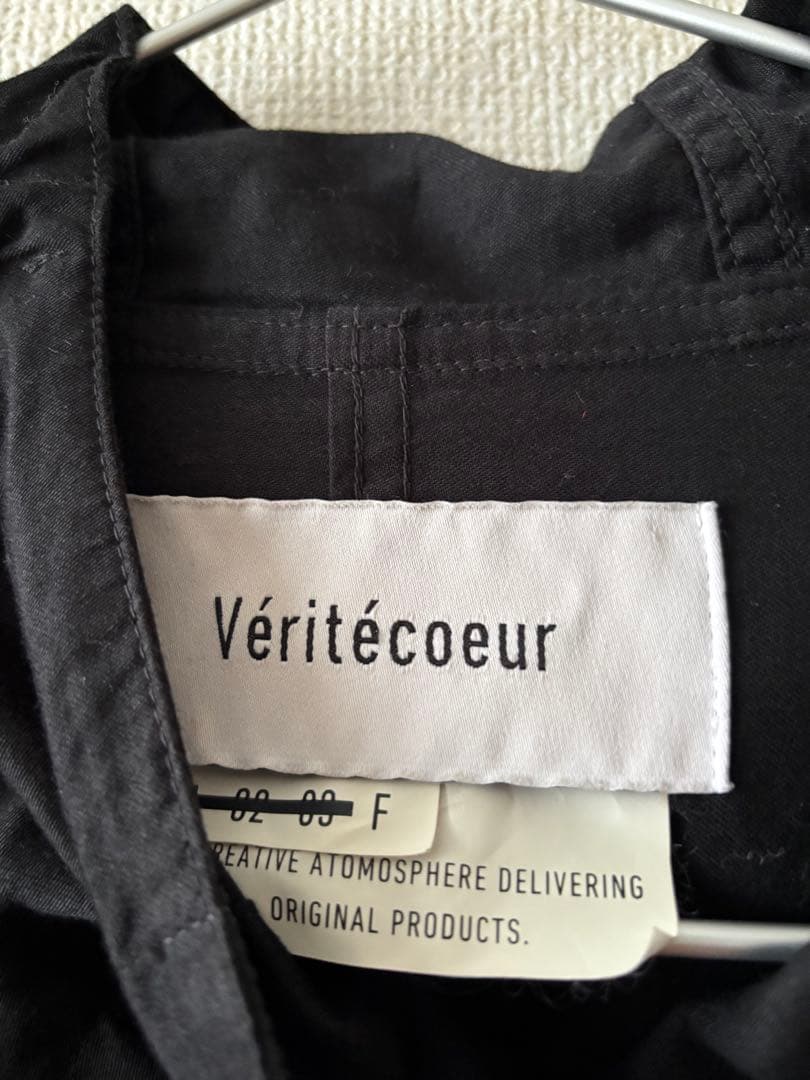 最終値下げVéritécœur ブラック フーディーコート