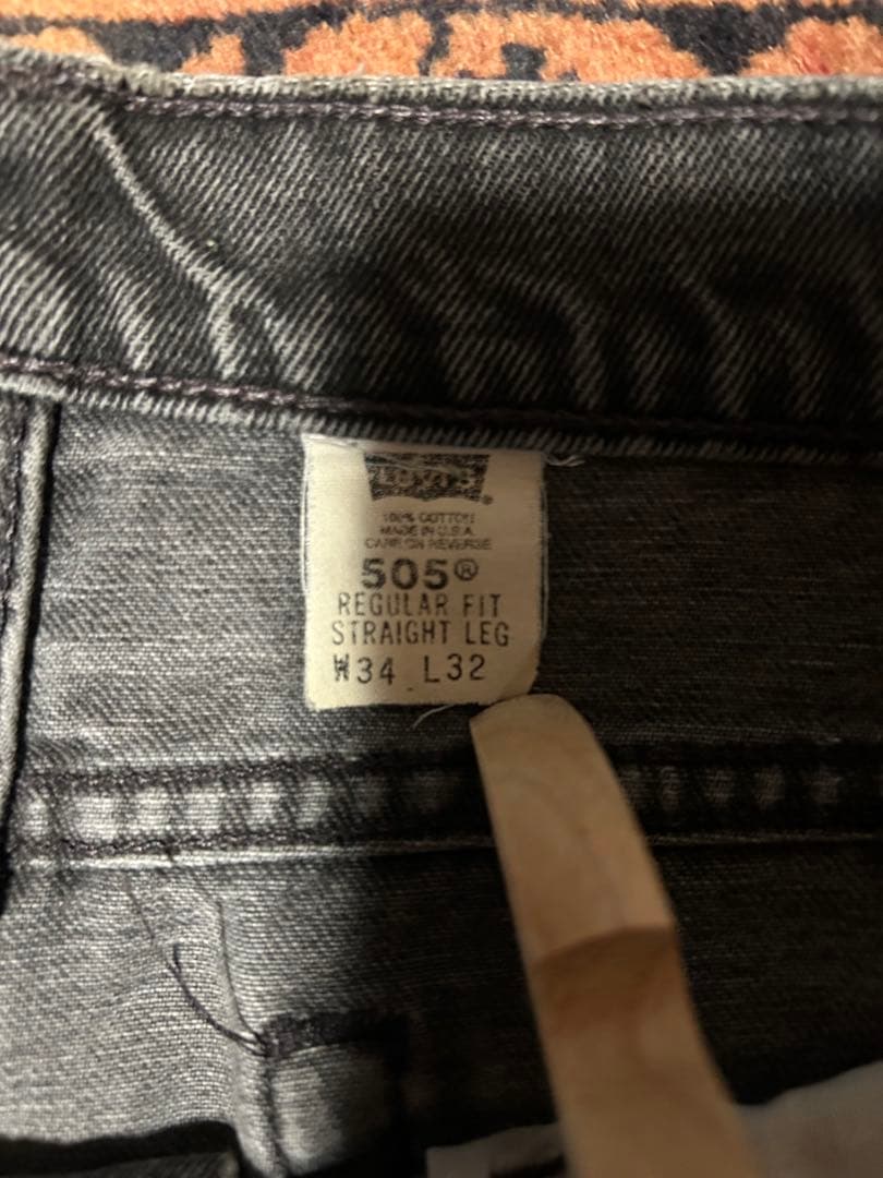 90s Levi’sリーバイス505 ブラック USA製 1996年9月製造