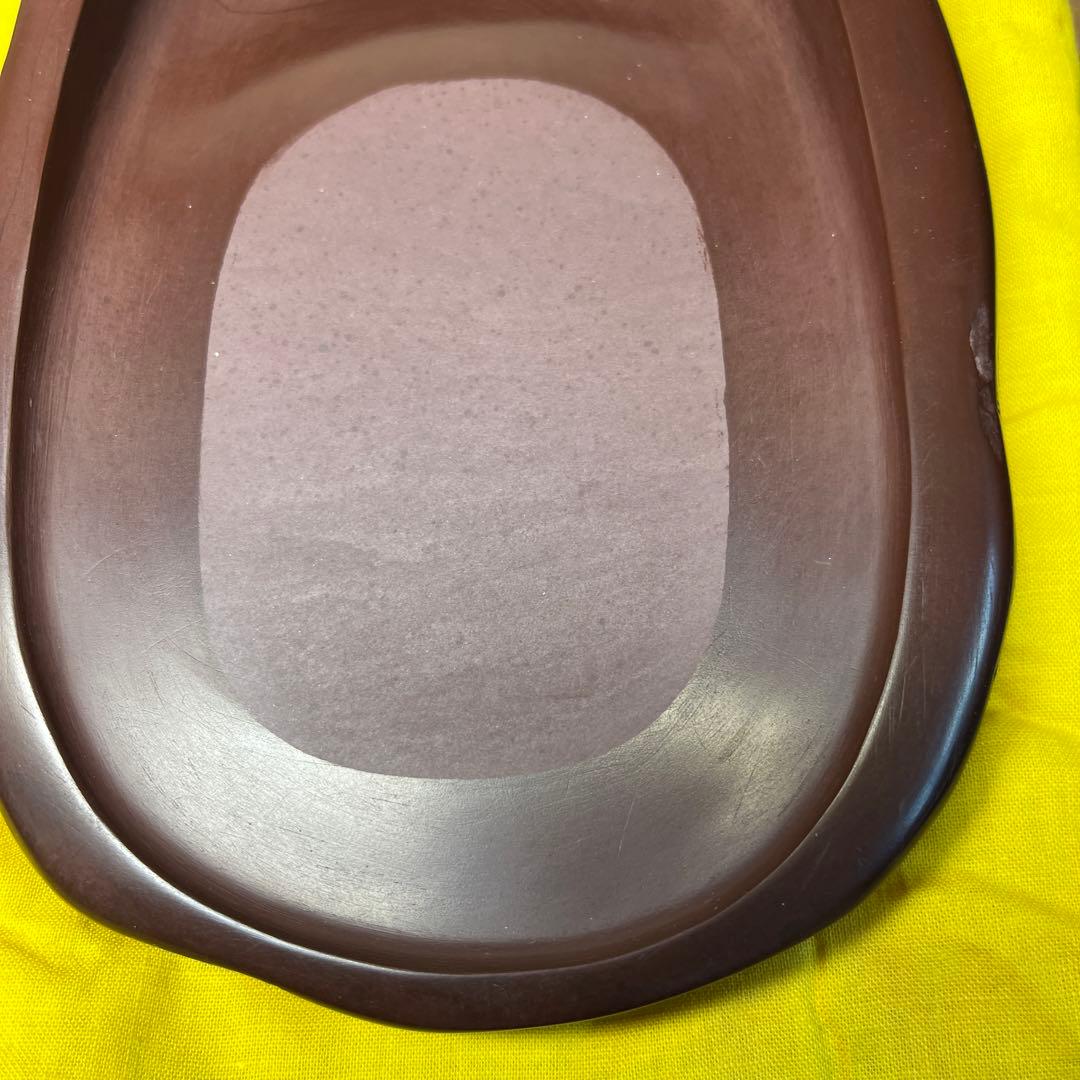 ⭕️紅渓石硯　相馬羊堂　希少　彫刻入　6寸大　美品大型　宮崎県延岡市　女性好み