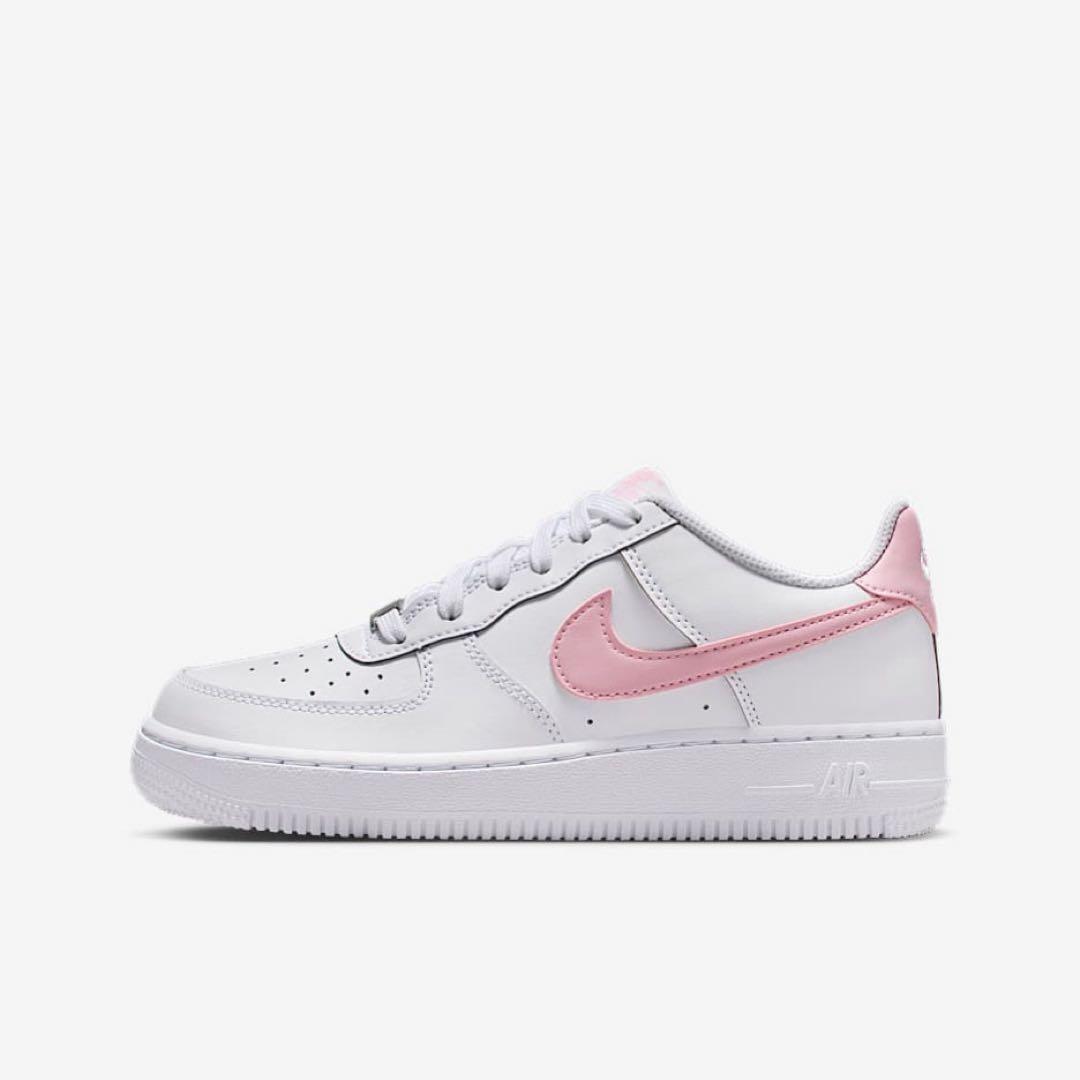 【新品24.5cm】NIKE｜エアフォース１GS｜ホワイト/ソフトピンク
