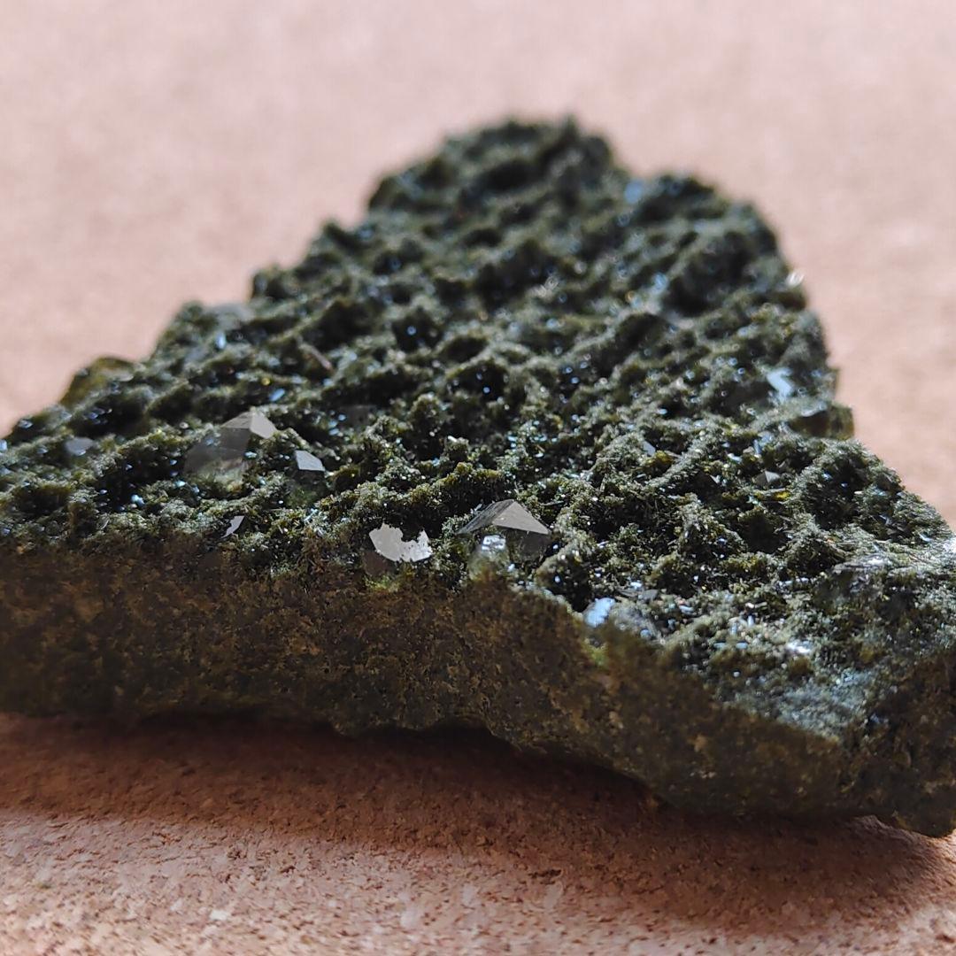 トルコ産エピドート&水晶　天然石 鉱物 原石