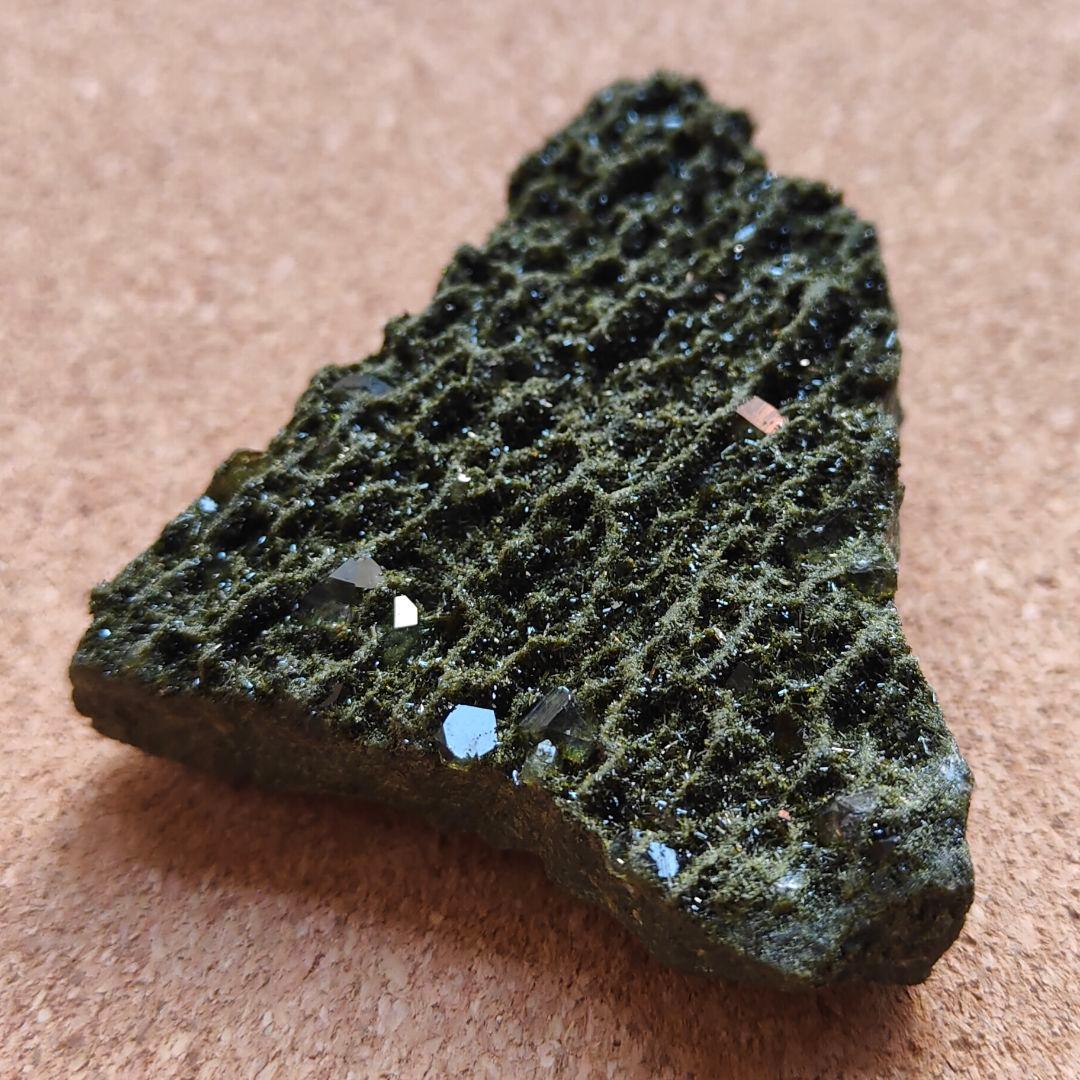 トルコ産エピドート&水晶　天然石 鉱物 原石