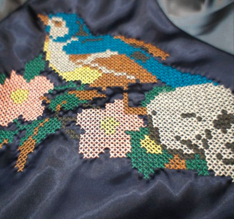 Sue UNDERCOVER アンダーカバー パッカリングスカジャン スカル 黒