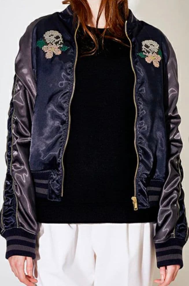 Sue UNDERCOVER アンダーカバー パッカリングスカジャン スカル 黒