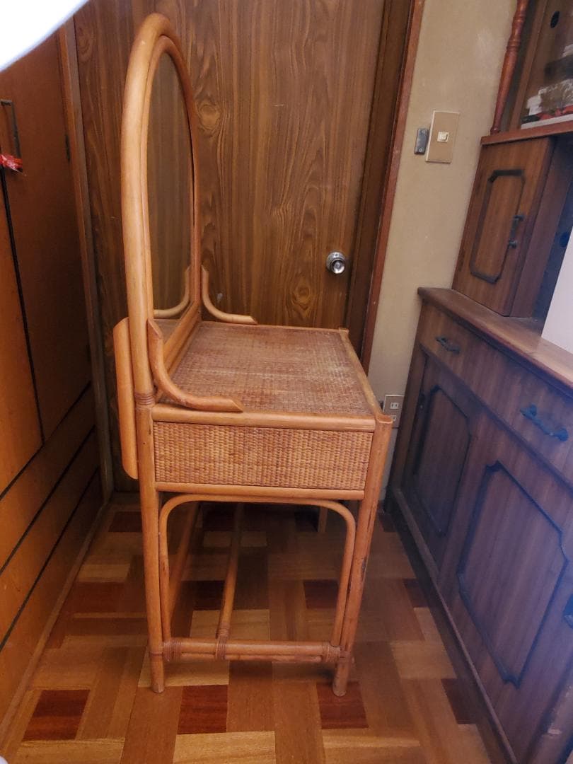 【送料無料】ラタン　ドレッサー