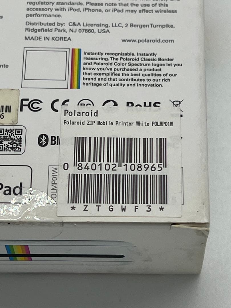 Polaroid ZIP Mobile Printer ホワイト