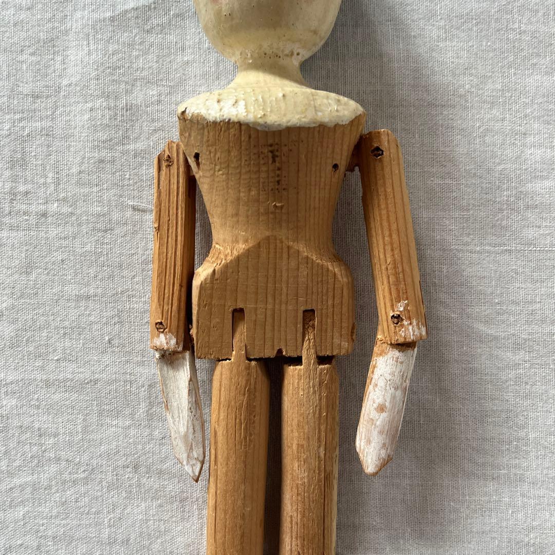 アンティーク　ペグドール　ウッデンドール