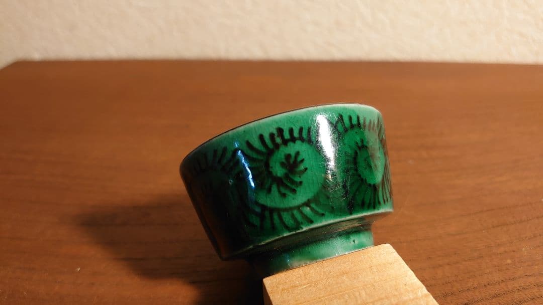 古九谷　九谷焼　吉田屋窯　松山窯　青九谷　青手　盃　時代盃　１客