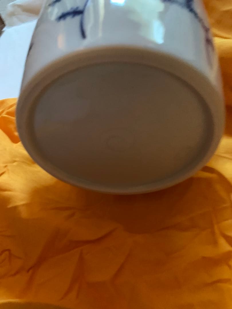 三浦竹泉 造 染付高砂手花瓶 共箱 二重箱 茶道具 / 青花 花器 花入