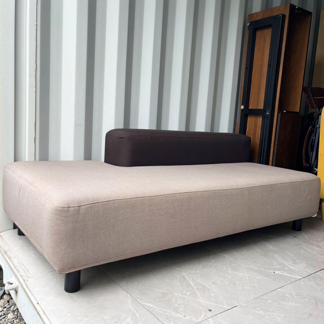 取付無料！無印良品 廃盤希少品 北欧風ナチュラルブラウン3人掛けソファ✨