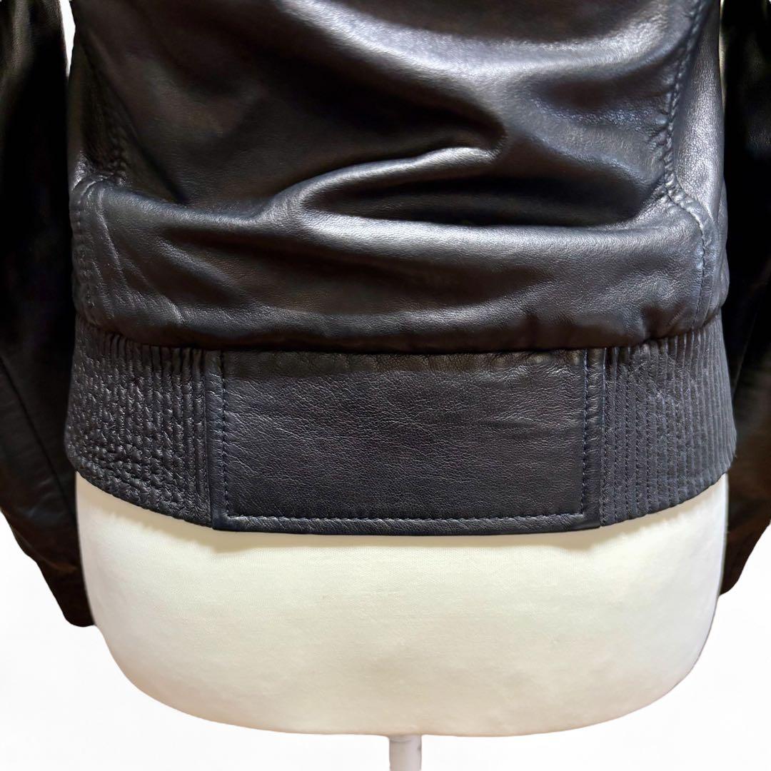 【T様】パトリツィア ぺぺレザージャケット 黒 S 羊革 高級装飾 希少