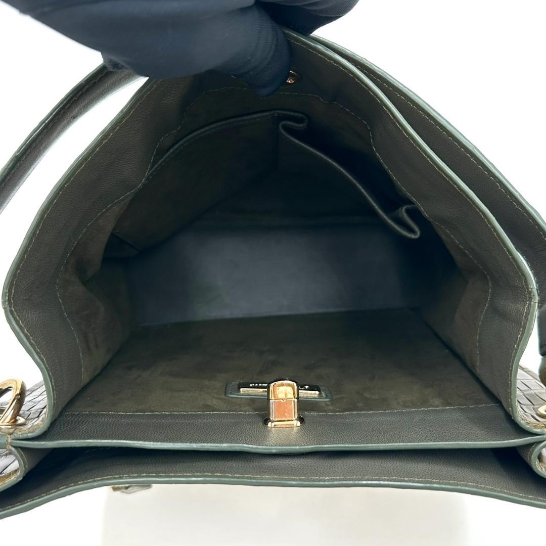 ペレリールッソ 日本製 クロコダイルレザー ショルダーバッグ ハンドバッグ